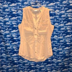 Max Studio 100% Silk Pale Pink Blouse